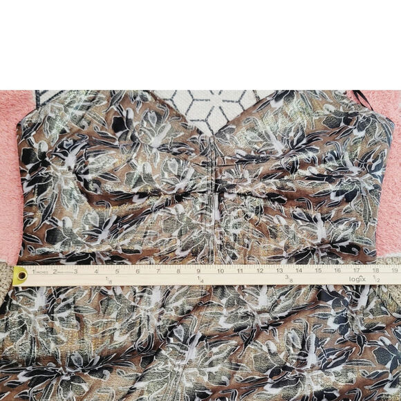 Tanya Taylor Meredith Metallic Silk Blend Maxi Dress, sz 14 - Picture 14 of 16